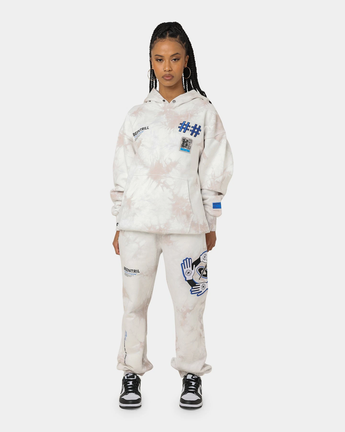 BEENTRILL Together Tie Dye Hoodie Tie Dye Grey 6 BEENTRILL Together Tie Dye Hoodie Tie Dye Grey - Image 4