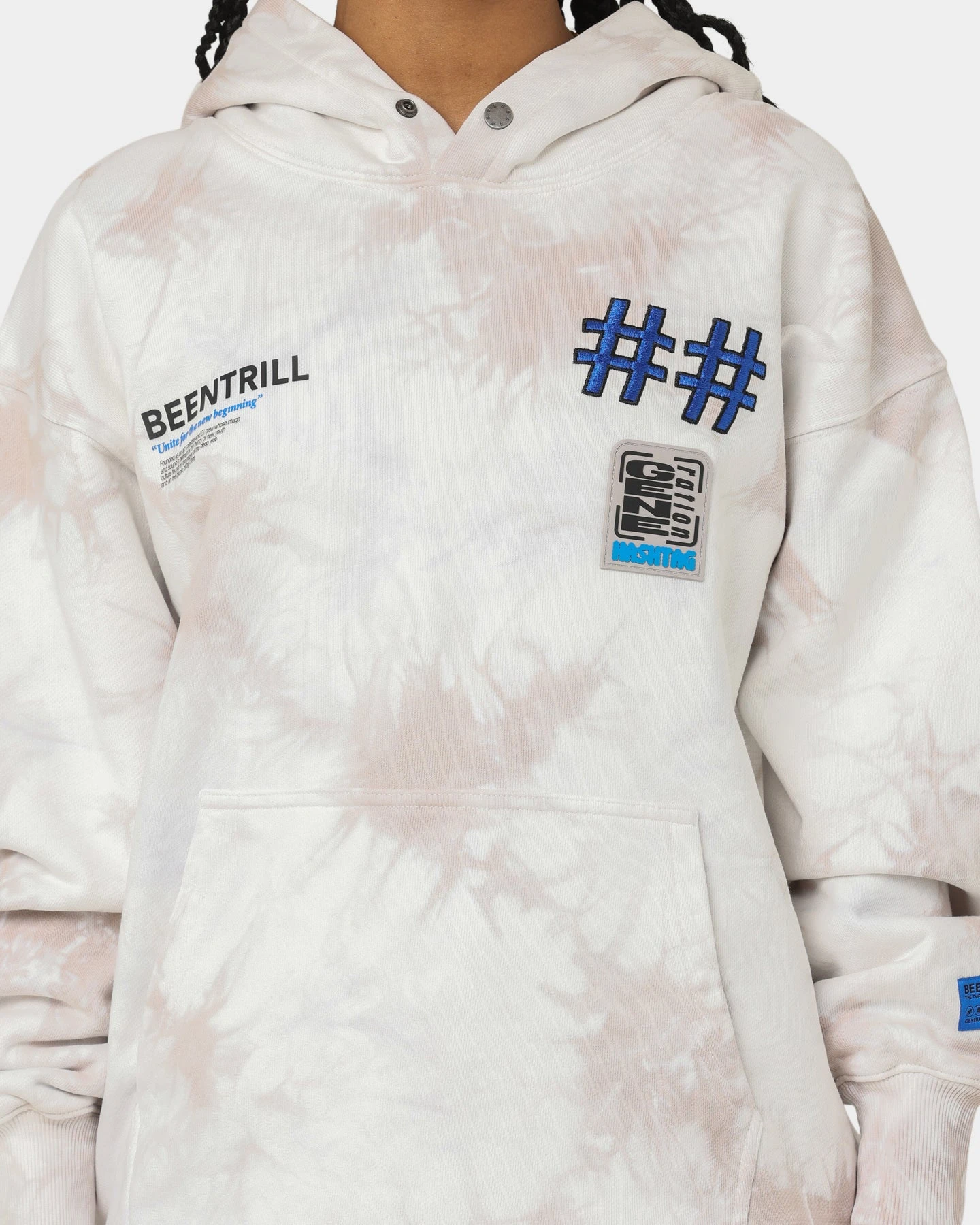 BEENTRILL Together Tie Dye Hoodie Tie Dye Grey 7 BEENTRILL Together Tie Dye Hoodie Tie Dye Grey - Image 5