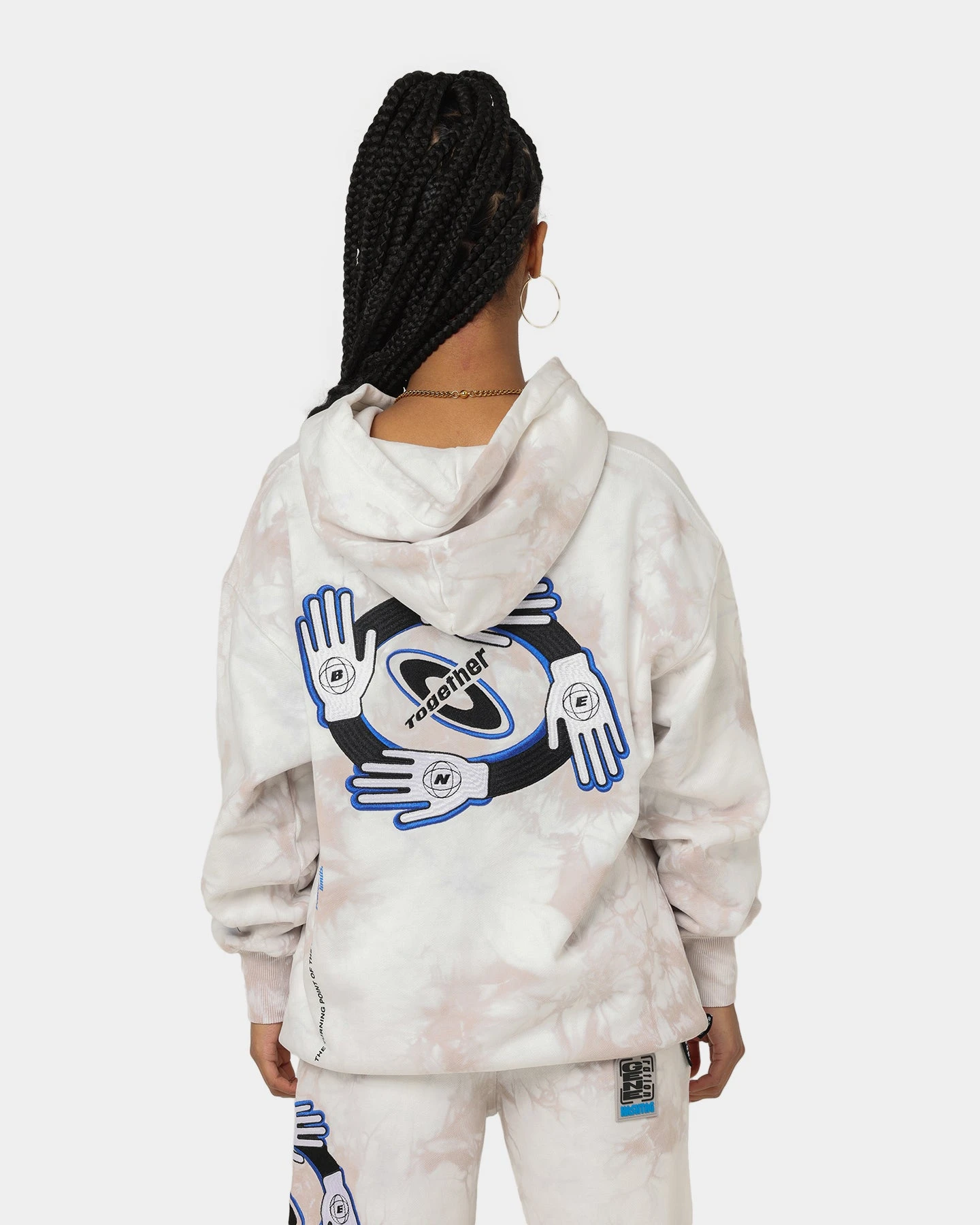 BEENTRILL Together Tie Dye Hoodie Tie Dye Grey 8 BEENTRILL Together Tie Dye Hoodie Tie Dye Grey - Image 6