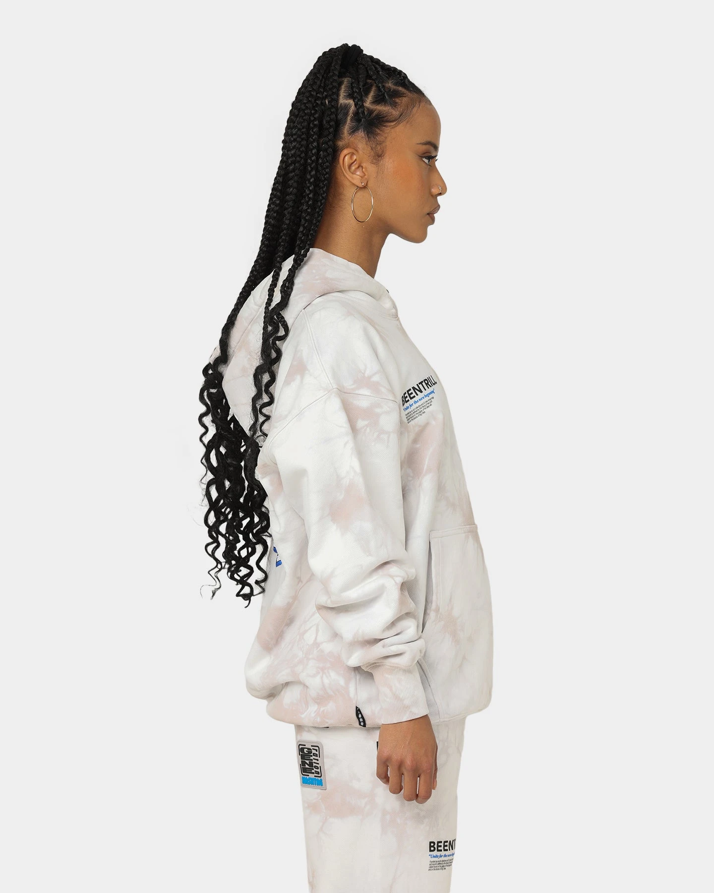 BEENTRILL Together Tie Dye Hoodie Tie Dye Grey 9 BEENTRILL Together Tie Dye Hoodie Tie Dye Grey - Image 7