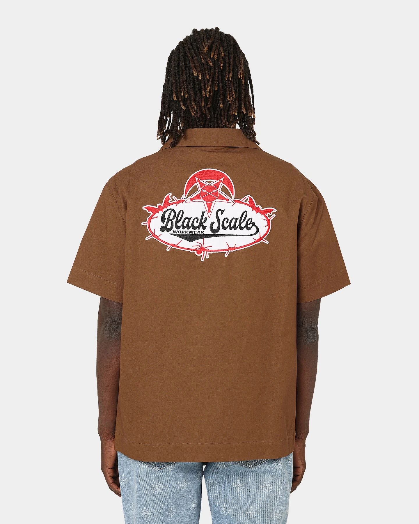 Black Scale Workwear Button Up Shirt Brown 8 Black Scale Workwear Button Up Shirt Brown - Image 6