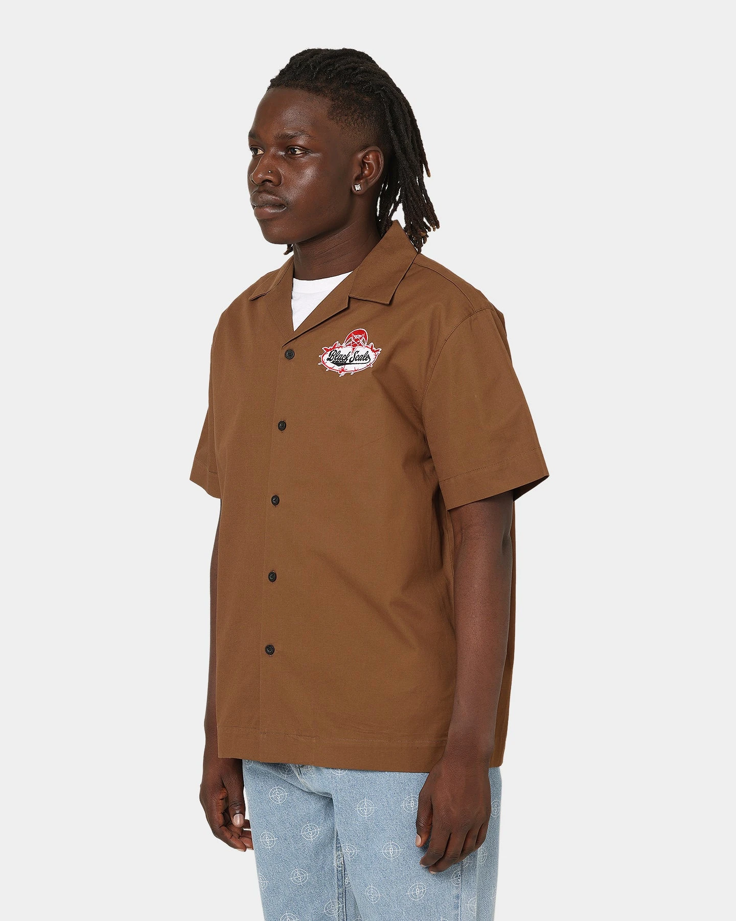 Black Scale Workwear Button Up Shirt Brown 10 Black Scale Workwear Button Up Shirt Brown - Image 8
