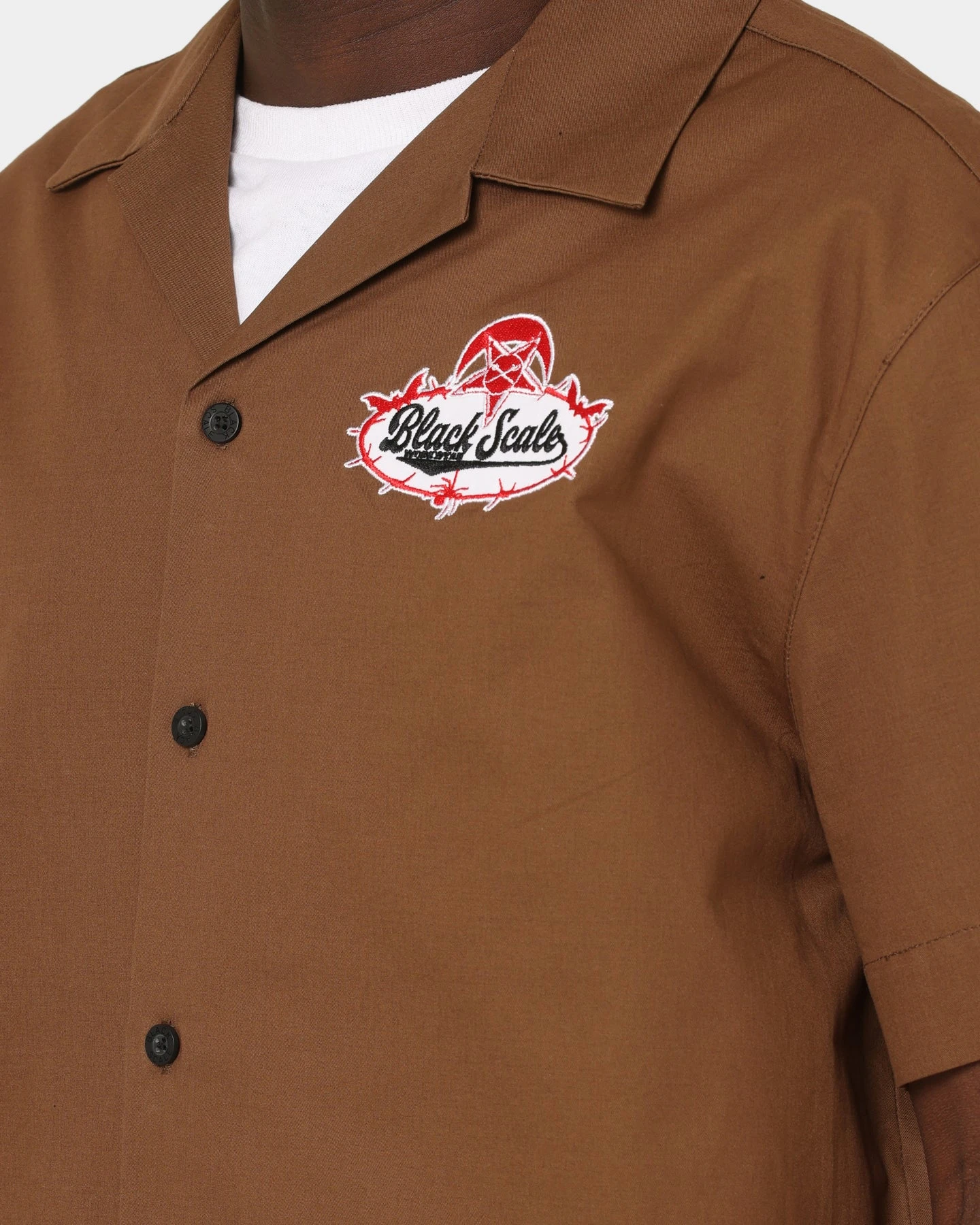 Black Scale Workwear Button Up Shirt Brown 11 Black Scale Workwear Button Up Shirt Brown - Image 9