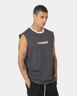 Carre Tutech Muscle T-Shirt Charcoal -Fashion Clothing Store 02037169 YC300 mens 0050