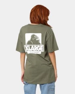 XLARGE 91 Text T-Shirt Military