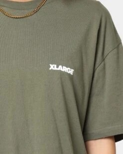 XLARGE 91 Text T-Shirt Military -Fashion Clothing Store 02038236 YM003 womens 0040