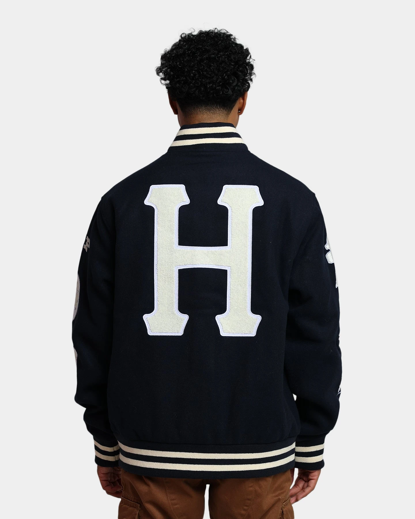 HUF 20 Year Classic H Varsity Jacket Navy 6 HUF 20 Year Classic H Varsity Jacket Navy - Image 4
