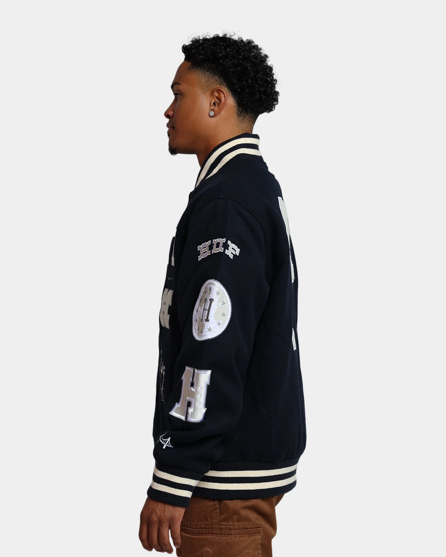 HUF 20 Year Classic H Varsity Jacket Navy 8 HUF 20 Year Classic H Varsity Jacket Navy - Image 6