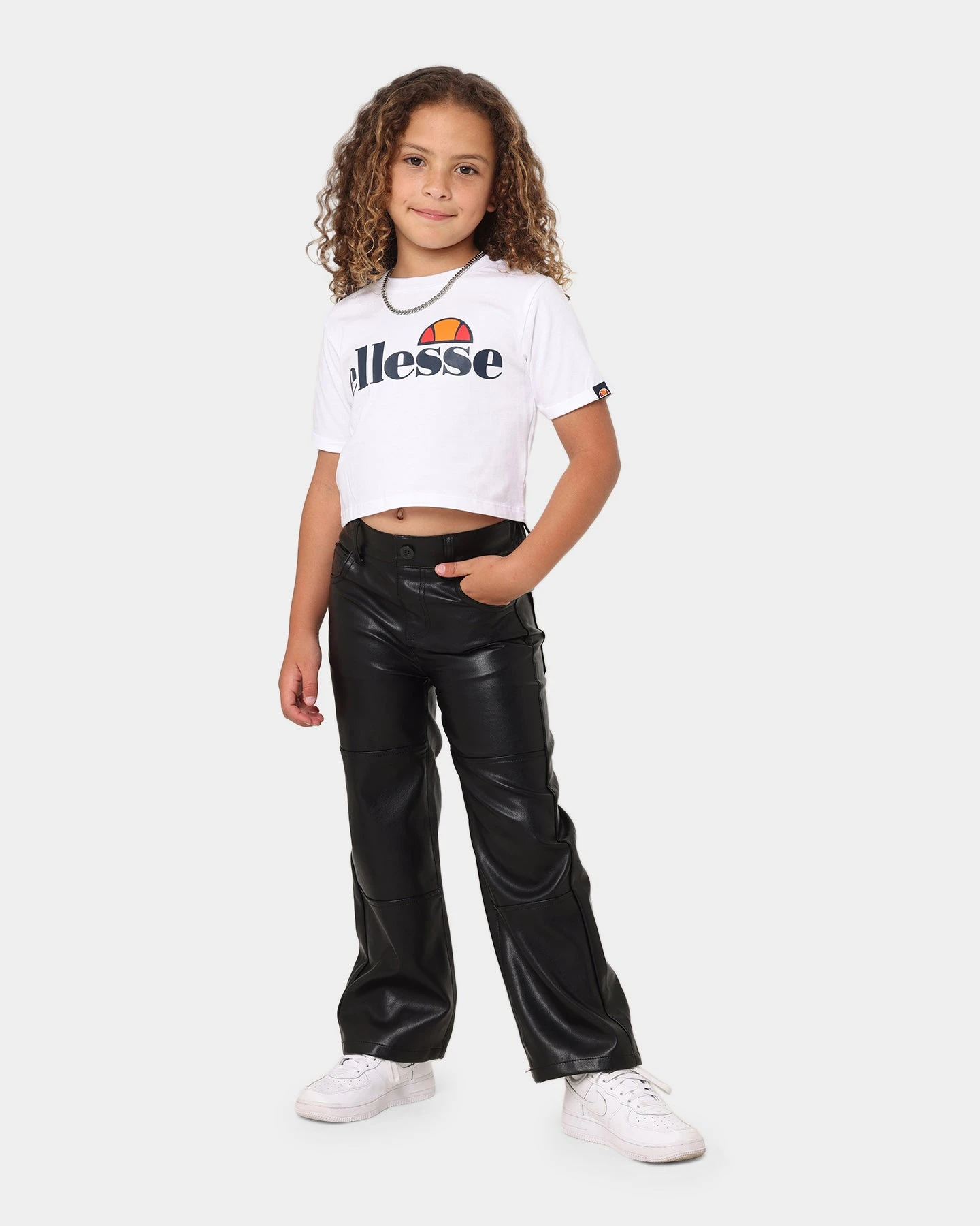 Ellesse Kids' Nicky Cropped T-Shirt White 4 Ellesse Kids' Nicky Cropped T-Shirt White - Image 2