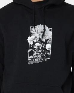 Rats Get Fat Paint Flower Hoodie Black 13 Rats Get Fat Paint Flower Hoodie Black -Fashion Clothing Store 02038736 YB001 mens 0040