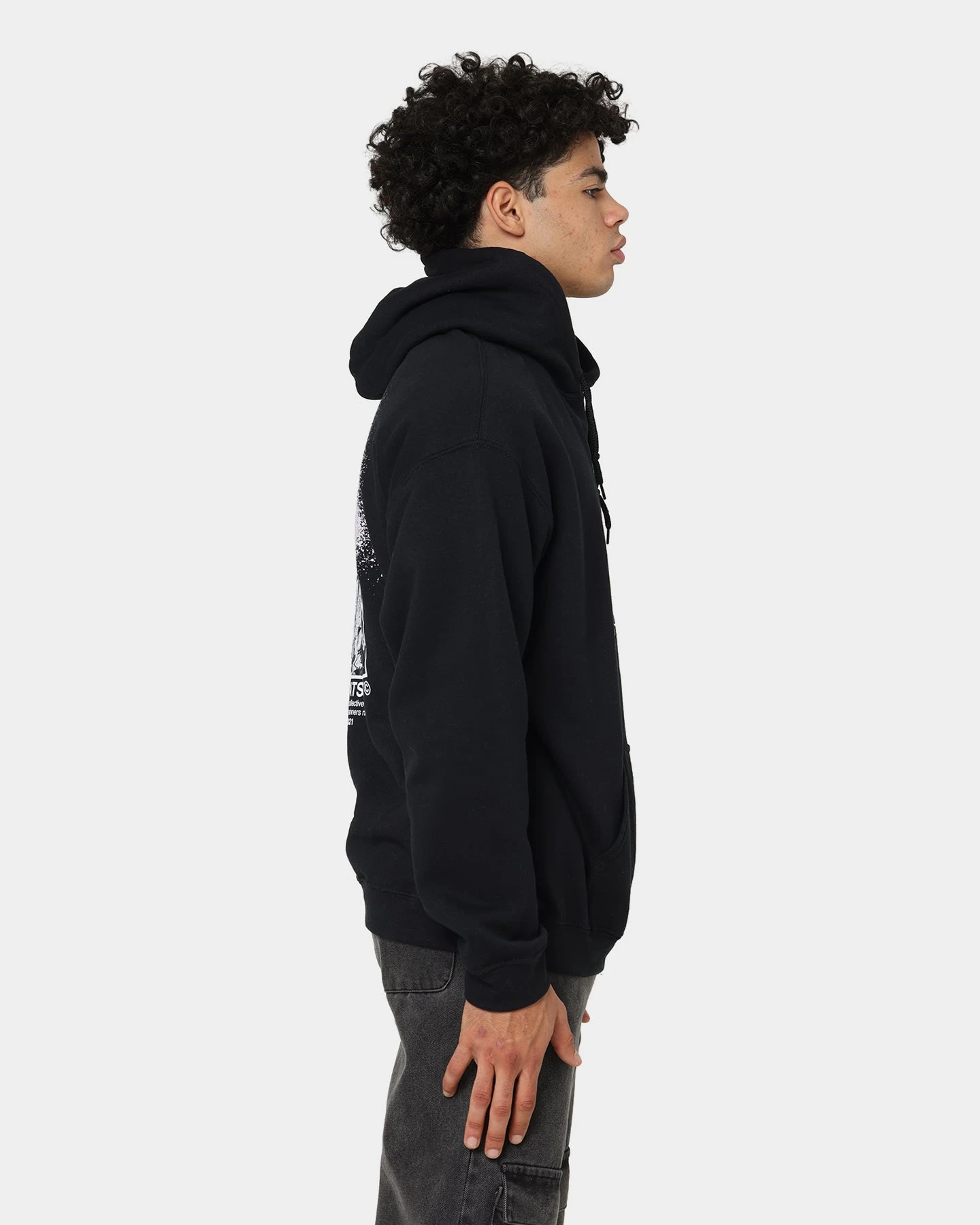 Rats Get Fat Paint Flower Hoodie Black 8 Rats Get Fat Paint Flower Hoodie Black - Image 6