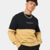 Fred Perry Colour Block Crewneck Desert -Fashion Clothing Store 02038753 YD507 mens 0010
