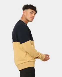 Fred Perry Colour Block Crewneck Desert -Fashion Clothing Store 02038753 YD507 mens 0050