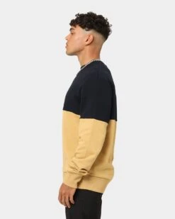 Fred Perry Colour Block Crewneck Desert -Fashion Clothing Store 02038753 YD507 mens 0060