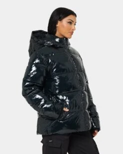Champion High Shine Puffer Jacket Black -Fashion Clothing Store 02038836 YB001 womens 0050