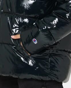 Champion High Shine Puffer Jacket Black -Fashion Clothing Store 02038836 YB001 womens 0070