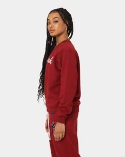 Majestic Athletic Women's New York Yankees Heritage Crewneck Dark Blood -Fashion Clothing Store 02039016 YD184 womens 0060