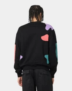 Loiter Inset Crewneck Black/Multi-Coloured -Fashion Clothing Store 02039060 YB021 mens 0040