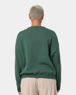 Playboy Women's Bunny Track Club Oversized Crewneck Emerald -Fashion Clothing Store 02039422 YE078 womens 0040