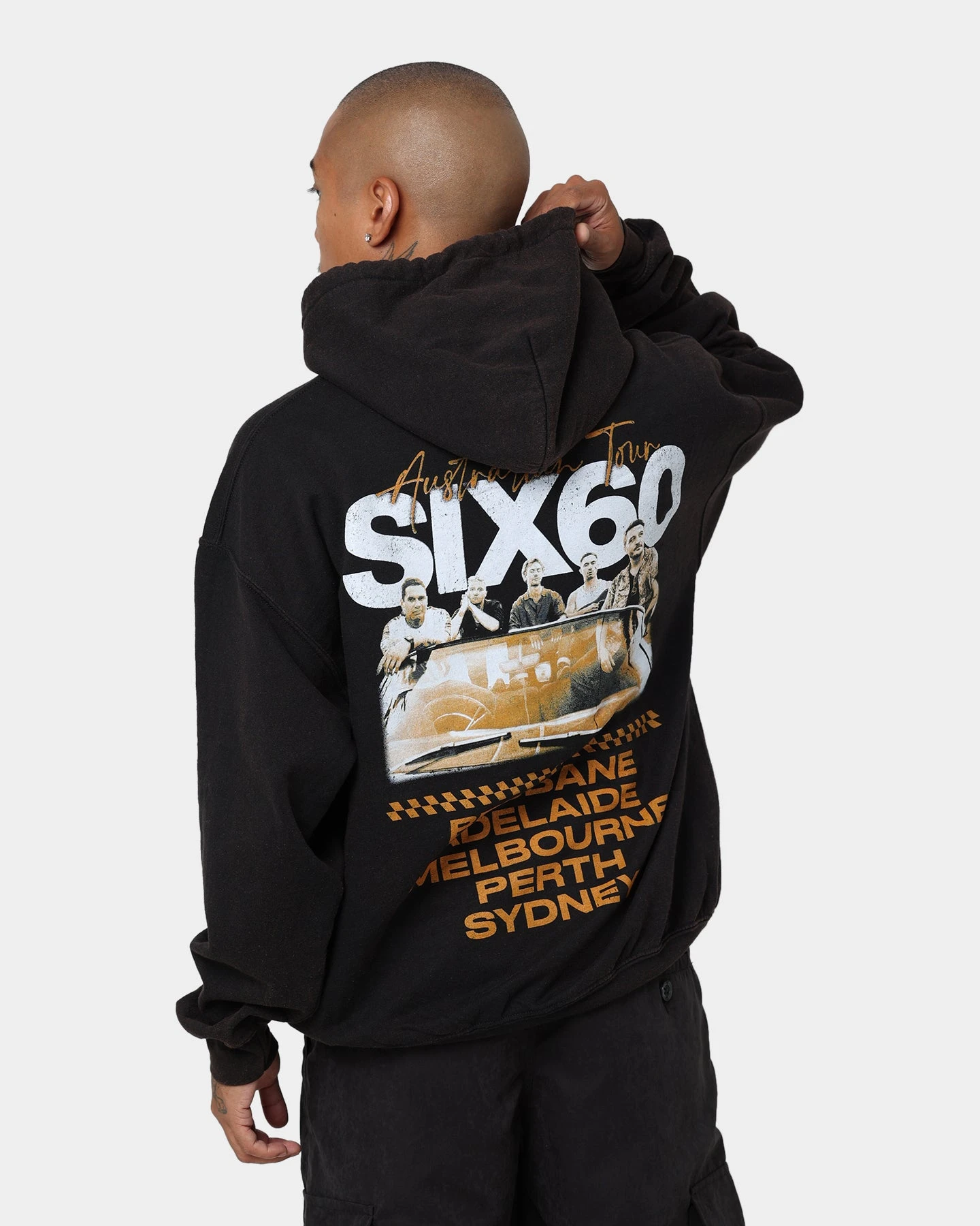 Six60 Six60 Tour Vintage Hoodie Black Wash 4 Six60 Six60 Tour Vintage Hoodie Black Wash - Image 2
