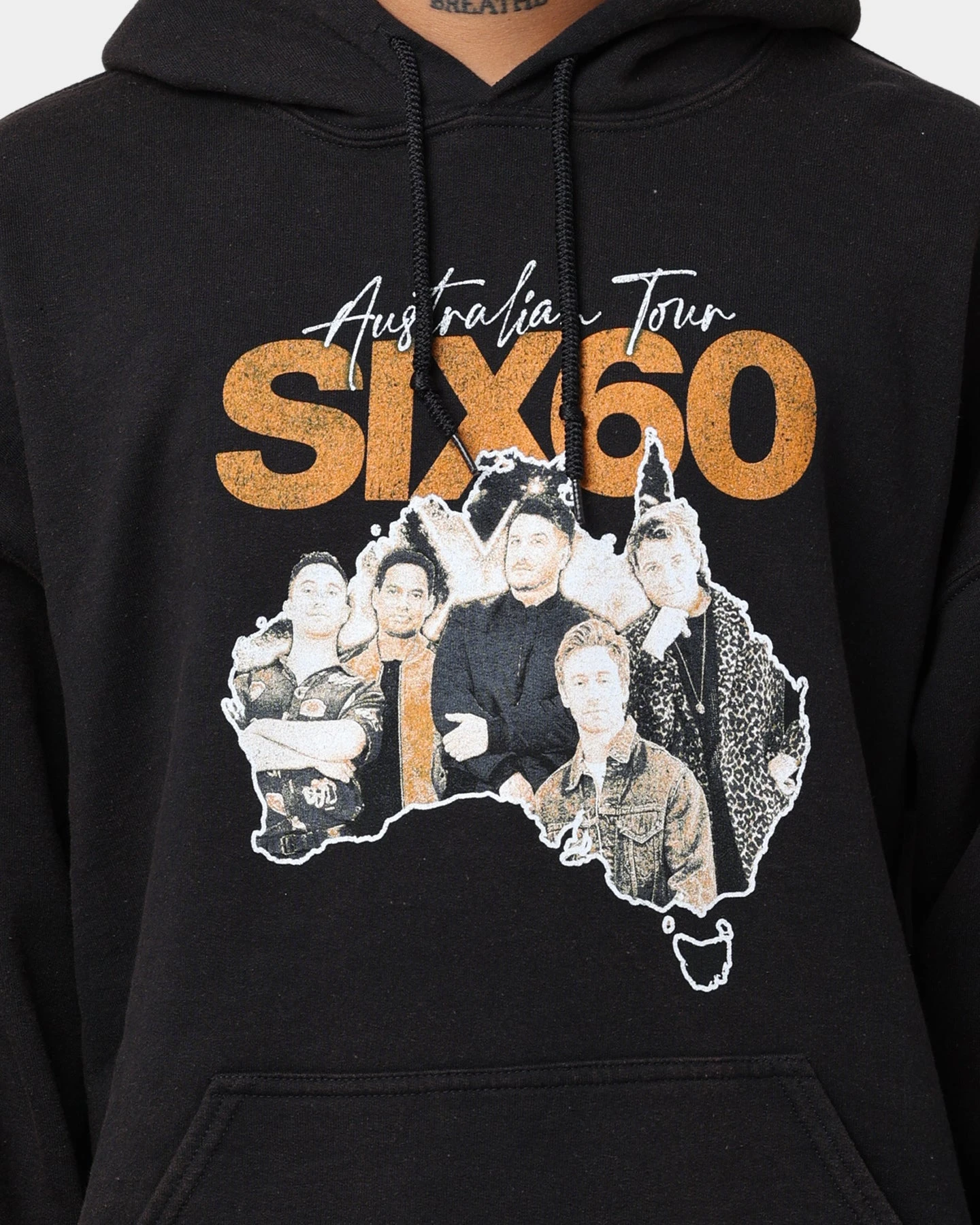 Six60 Six60 Tour Vintage Hoodie Black Wash 6 Six60 Six60 Tour Vintage Hoodie Black Wash - Image 4