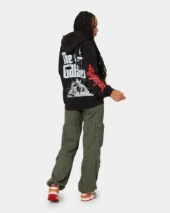 American Thrift X The Godfather The Godfather Vintage Hoodie Black Wash -Fashion Clothing Store 02039820 YB295 womens 0080