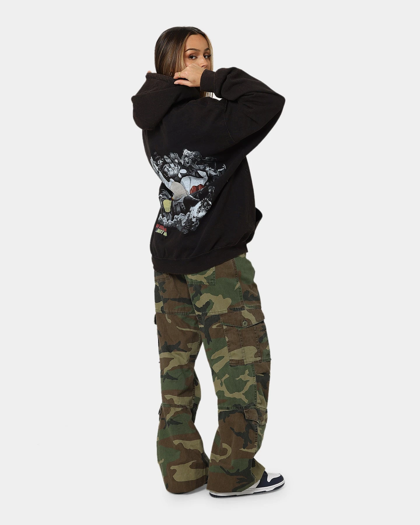 Goat Crew X One Punch Man One Punch Man Vintage Hoodie Black Wash 5 Goat Crew X One Punch Man One Punch Man Vintage Hoodie Black Wash - Image 3