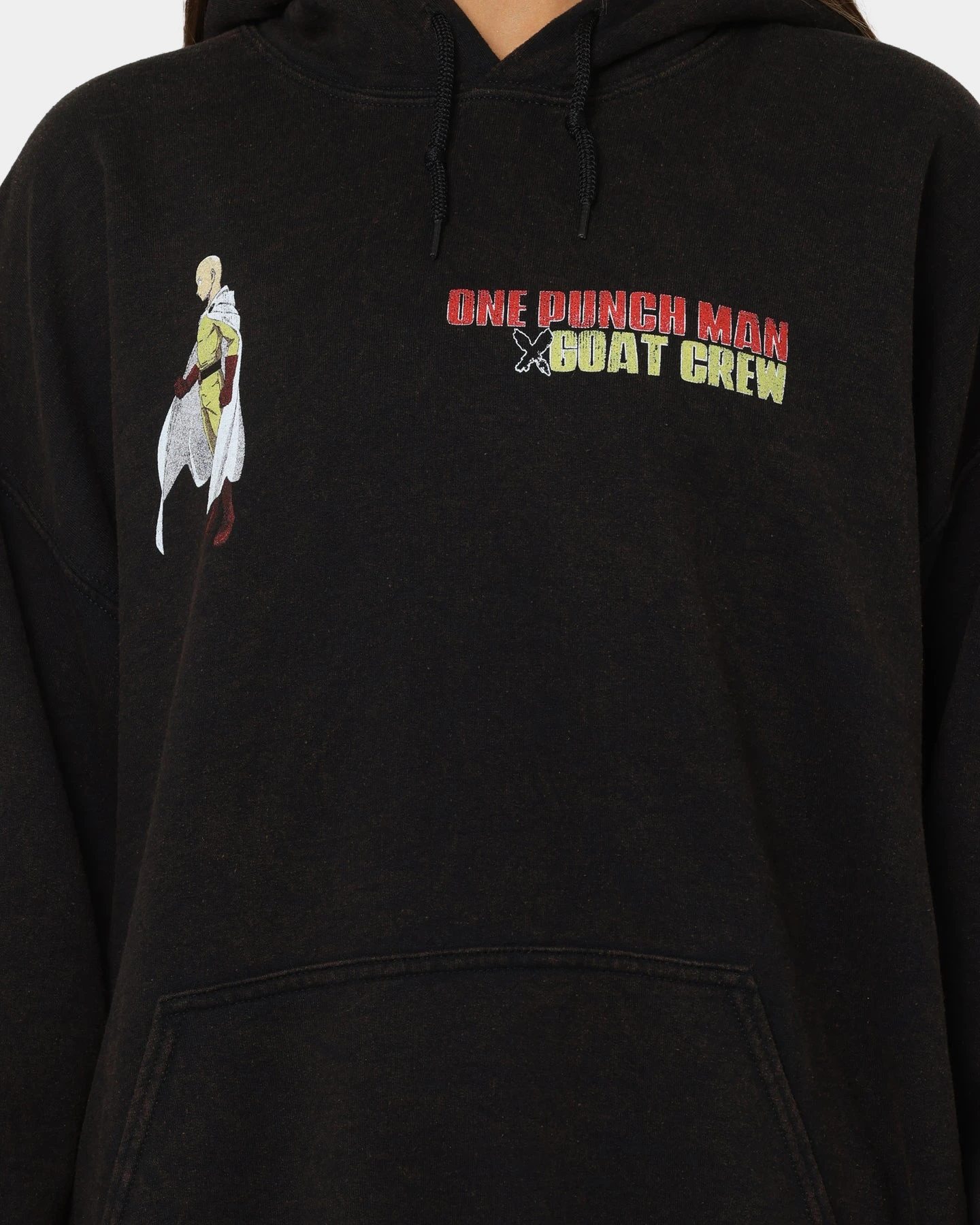 Goat Crew X One Punch Man One Punch Man Vintage Hoodie Black Wash 6 Goat Crew X One Punch Man One Punch Man Vintage Hoodie Black Wash - Image 4