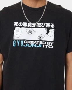 Goat Crew X Gyo Gyo Vintage T-Shirt Black Wash -Fashion Clothing Store 02040007 YB295 mens 0040