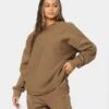 Champion Reverse Weave Relaxed Hem Crewneck Midway Brown 1 Champion Reverse Weave Relaxed Hem Crewneck Midway Brown -Fashion Clothing Store 02040281 YM291 womens 0010