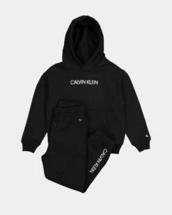 Calvin Klein Kids' Institutional Logo Hoodie Set CK Black -Fashion Clothing Store 02040420 YC966 default 0080