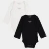Calvin Klein Infants' Stacked Logo Bodysuit Set 2 Pack CK Black/Bright White -Fashion Clothing Store 02040424 YC967 default 0080