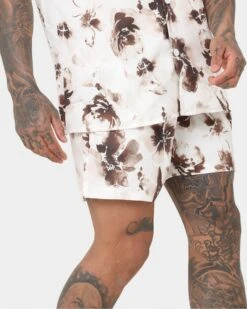 XXIII Booker Floral Shorts White/Black -Fashion Clothing Store 02041183 YW110 mens 00030