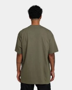 Rats Get Fat Rise Above T-Shirt Military Green -Fashion Clothing Store 02041246 YM093 mens 0040