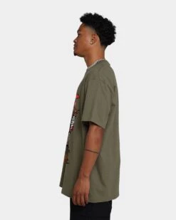 Rats Get Fat Rise Above T-Shirt Military Green -Fashion Clothing Store 02041246 YM093 mens 0060