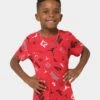 Jordan Kids' Level Up All Over Print Graphic T-Shirt Fire Red