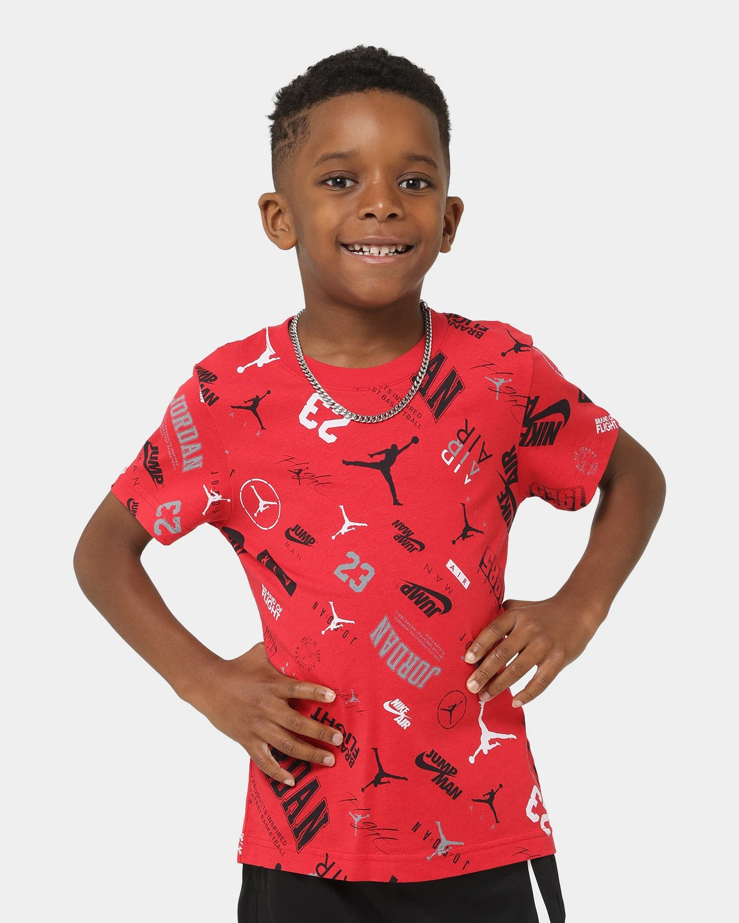 Jordan Kids' Level Up All Over Print Graphic T-Shirt Fire Red 3 Jordan Kids' Level Up All Over Print Graphic T-Shirt Fire Red