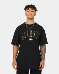 Ellesse Columbia T-Shirt Black/Gold -Fashion Clothing Store 02041648 YB003 mens 0030