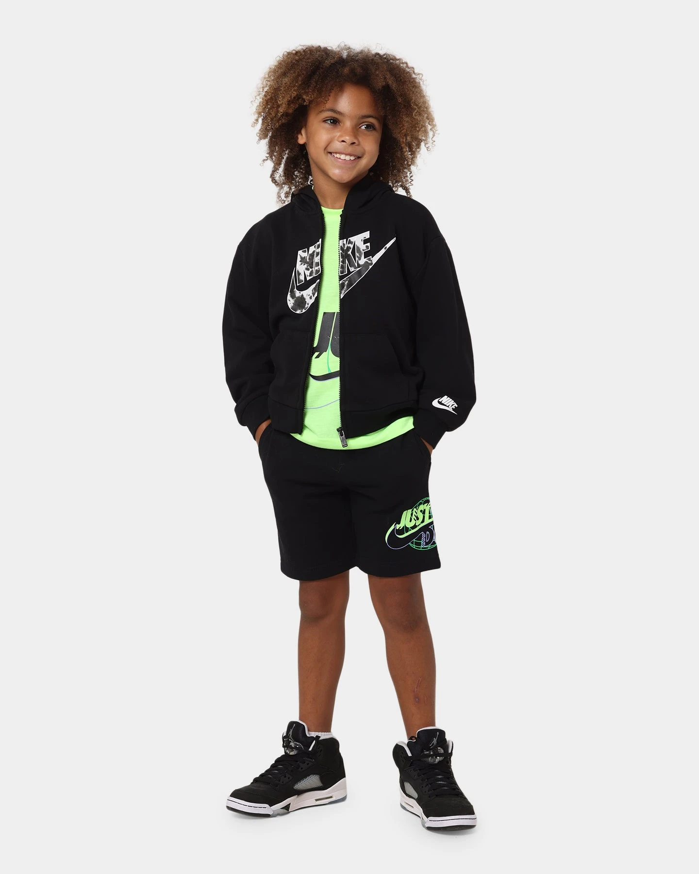 Nike Kids' Cloud Wash Full Zip Jacket Black 4 Nike Kids' Cloud Wash Full Zip Jacket Black - Image 2