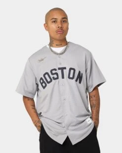 Nike Boston Red Sox Official Cooperstown Jersey Dugout Grey