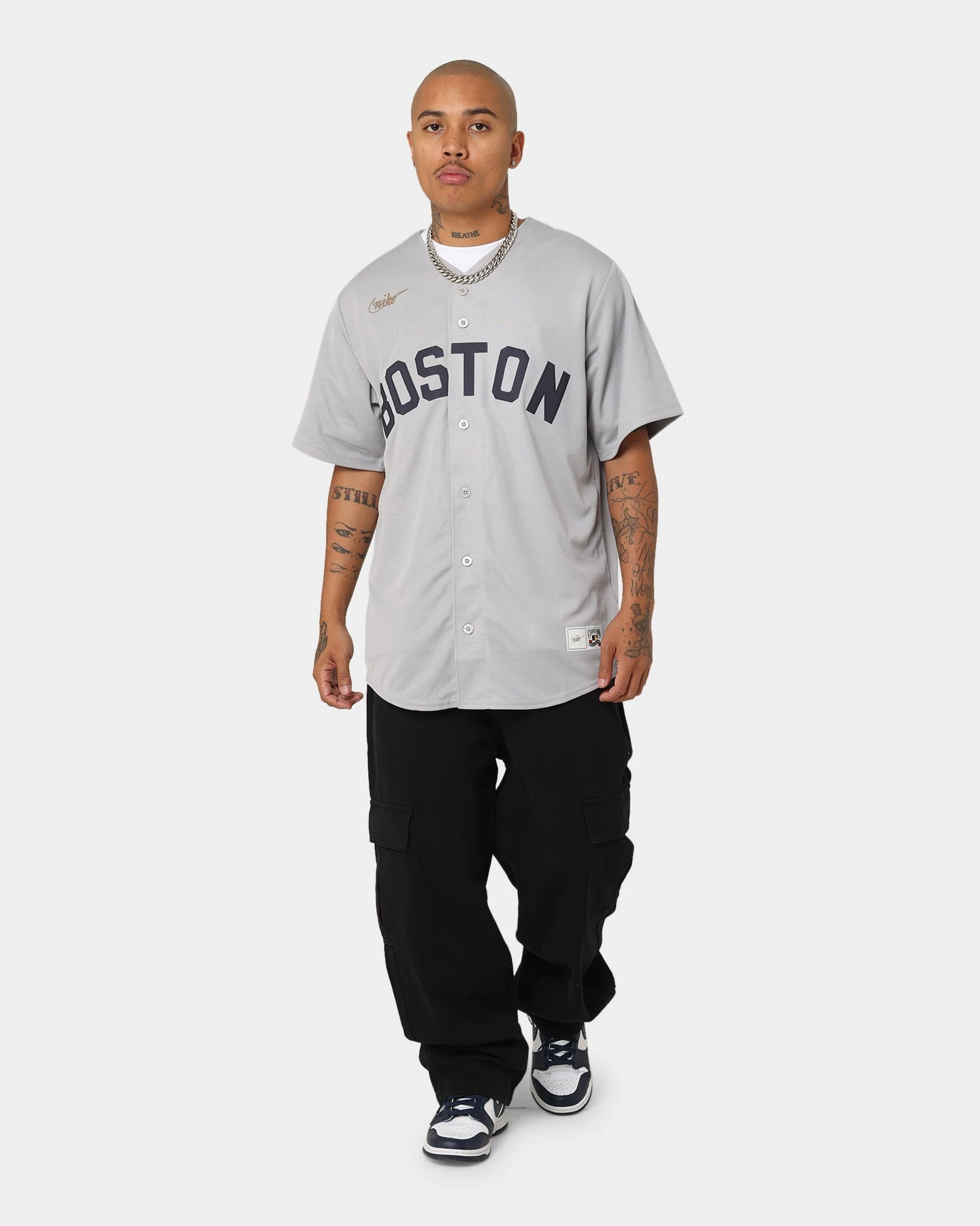 Nike Boston Red Sox Official Cooperstown Jersey Dugout Grey 4 Nike Boston Red Sox Official Cooperstown Jersey Dugout Grey - Image 2