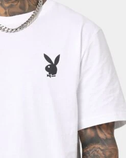 Playboy Stack T-Shirt White -Fashion Clothing Store 02041908 YW100 mens 0040