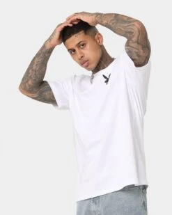 Playboy Stack T-Shirt White -Fashion Clothing Store 02041908 YW100 mens 0070