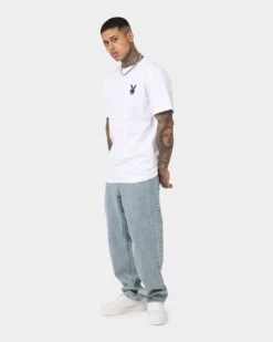 Playboy Stack T-Shirt White -Fashion Clothing Store 02041908 YW100 mens 0080