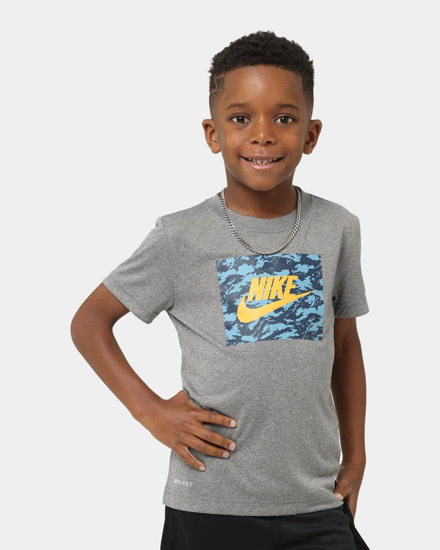 Nike Kids' Camo Futura T-Shirt Grey Heather 3 Nike Kids' Camo Futura T-Shirt Grey Heather