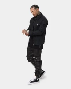 Saint Morta Ventura Waxed Jacket Black Wax -Fashion Clothing Store 02042038 YB312 mens 0100