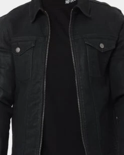 Saint Morta Ventura Waxed Jacket Black Wax -Fashion Clothing Store 02042038 YB312 mens 030