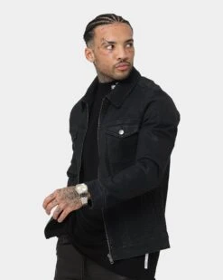 Saint Morta Ventura Waxed Jacket Black Wax -Fashion Clothing Store 02042038 YB312 mens 060