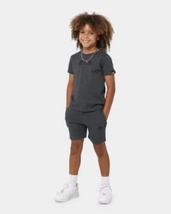 Ellesse Kids' Bravo T-Shirt/Short Set Dark Grey Marle