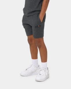 Ellesse Kids' Bravo T-Shirt/Short Set Dark Grey Marle -Fashion Clothing Store 02042046 YG911 default 0030